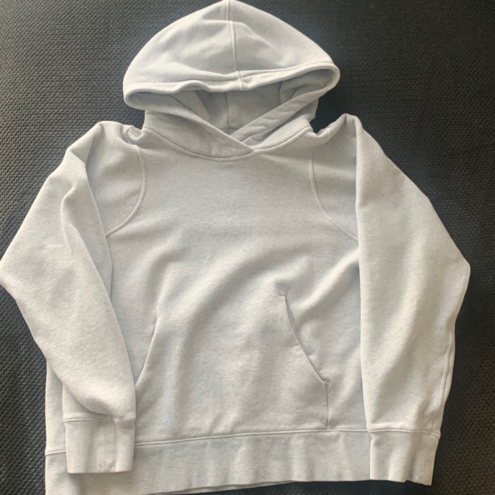Lululemon Grey Hoodie Sweatshirt. Size 8. From pocket.